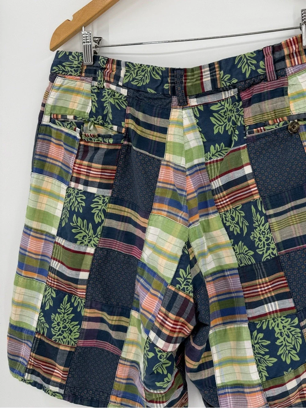 Brooks Brothers Cotton Patchwork Madras Shorts | Multicolor | 36